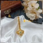 Floral Gold Thilak Green Tikka