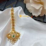 Floral Gold Thilak Green Tikka - Image 2