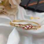 Micro Polish Ruby White Stone Bracelet - Image 2