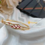 Micro Polish Ruby White Stone Bracelet