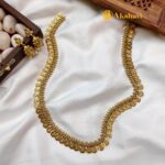 Antique Gold Lakshmi Kasumalai Long Neck Set