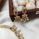 Navaratna Peacock Short Neck Set - Image 2