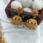 Antique Multi Floral Kundupushal Long Haram - Image 2