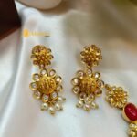 Navarathna Lakshmi Floral Short Neck Set - Image 2