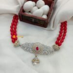 AD Ruby Red Beaded Choker Set - Image 3