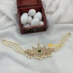 Peacock 3 Layer Pearl Choker Set - Image 3