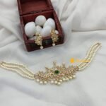 Peacock 3 Layer Pearl Choker Set