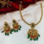Coral Lakshmi Short Neck Set
