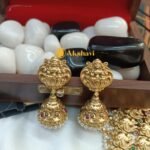 Gajalakshmi with 2 Layer Peacock Motiffs Short Neck Set - Image 2