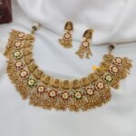Lakshmi Oval Multi Kemp Short Neck Set - Image 3
