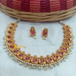 Ganesha Matte Finish Short Neck Set
