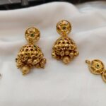 Floral Multi Jhumka Patten Short Neck Set - Image 2