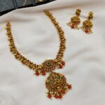 Lakshmi and Peacock Short Neck Set