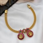 Twin Lakshmi Jadu Stones Short Neck Set - Image 2
