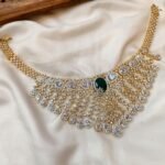 AD Zircon Grand White Stone Short Neck Set - Image 2