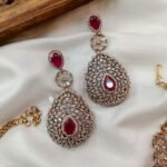 Rain Drop Rose Gold Close Neck Set - Image 3