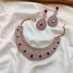 Rain Drop Rose Gold Close Neck Set