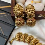 Antique Lakshmi Peacock Short Neck Set - Image 3