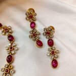 Antique Floral Ruby Short Neck Set - Image 3