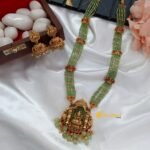 Lakshmi Madaam with Beads 5 Layer Long Neck Set