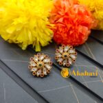 Antique Floral Earrings Screw Back - Image 2