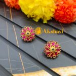 Antique Floral Earrings Screw Back