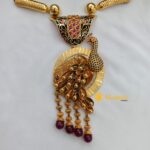 Peacock Meenakari Hasli Short Neck Set - Image 2