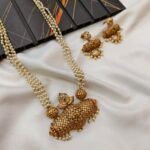 Beautiful Pendant with 4 Layer Pearl Short Mala Ne - Image 2