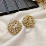 AD Zircon Earrings Screw Back