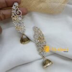 Floral Cubic Long Jhumka - Image 2
