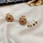Peacock Interchangable Floral Earrings - Image 2