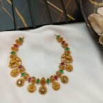 Lakshmi Coin with Elephant Short Neck Set - Image 3