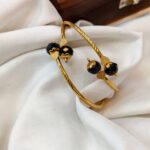 Black Beads Open Bangles - Image 2