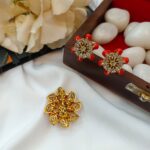 Floral Coral Pendant Set - Image 2
