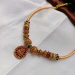 Lakshmi With Amla Balls Hasli Short Neck Set - Image 2