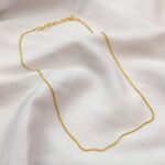 18" Gold Plain Chain Thin - Image 2