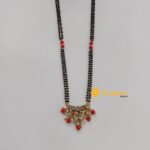Coral and Pearl Mangalsutra Short Chain Set - Image 3