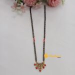 Coral and Pearl Mangalsutra Short Chain Set - Image 2
