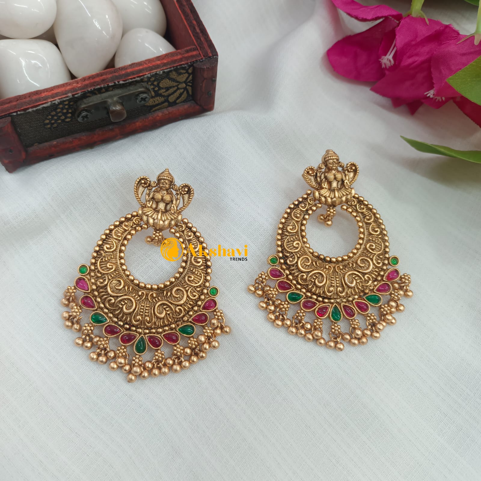 102626.1 (1) Lakshmi Chandbali Earring - Image 1