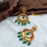 Floral Chandbali Earrings - Image 2