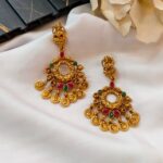 Lakshmi Coin Chandbali Earrings