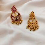 Kundan Chandbali Earrings - Image 2