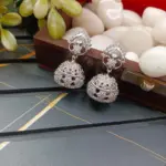 AD Traditional Silver Jhumka