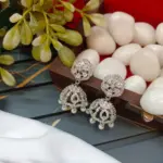 AD Traditional Silver Jhumka