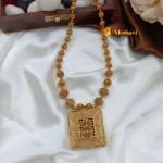 2in1 Cubic Pendant with Amla Ball Chain Short Nec - Image 2