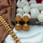 Lakshmi Maadam with Peacock Motiffs Long Neck Set - Image 2