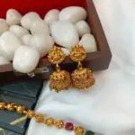 Lakshmi with Amla Balls and Beads Short Neck Set - Image 3