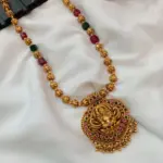 Lakshmi with Amla Balls and Beads Short Neck Set - Image 2