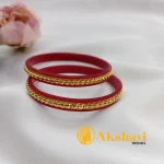 Rajasthani Bangles Red With Gold - Image 2