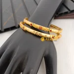 Gold Bangles Floral 4's
